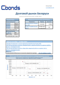 Долговой рынок Беларуси. Октябрь 2024. Страница 1